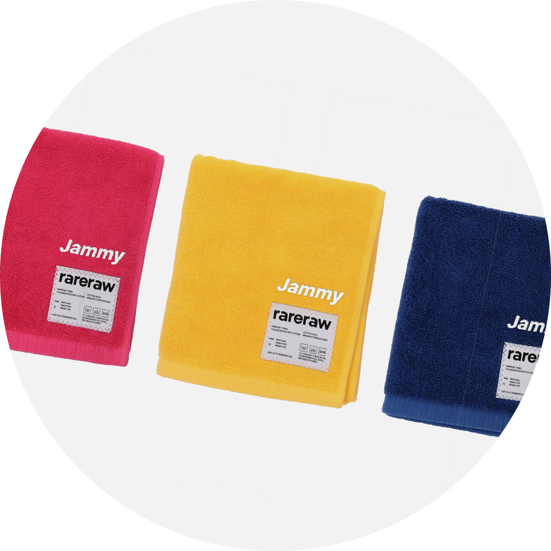 Jammy X rareraw 타월 3종