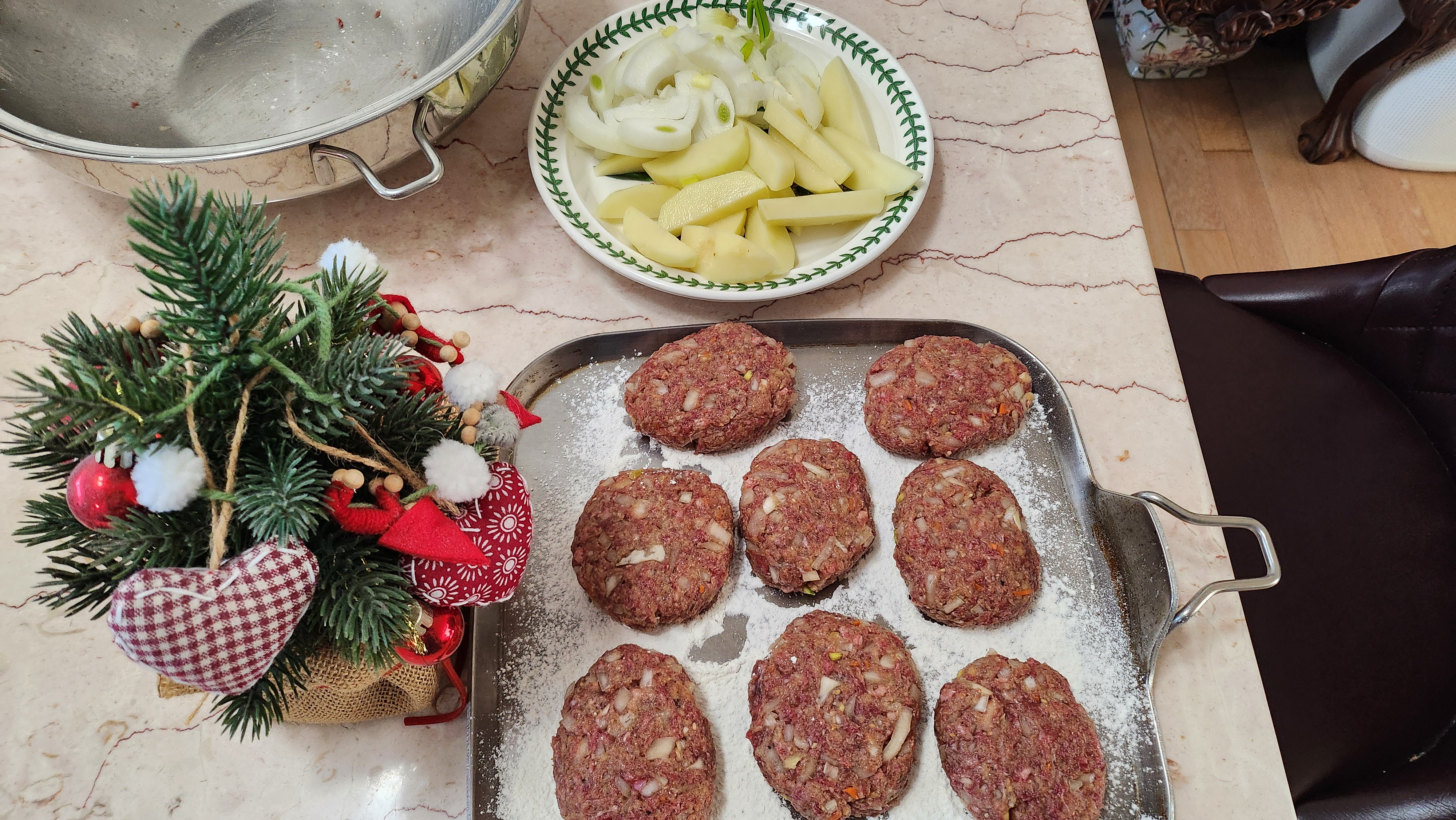 크리스마스 홈파티에서 냄비로 요리하기